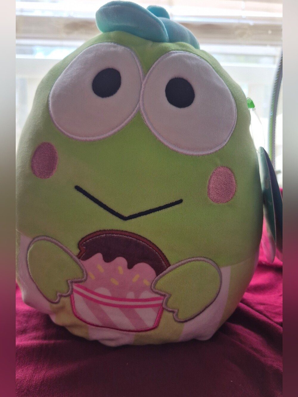 Squishmallows Keroppi Cupcake Plush 8" Sanrio Hello Kitty Food Truck Kellytoy
